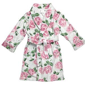 Juju & Jack Fleece Robe Rose Floral Pink 4